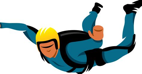 A Adventures Ⓒ Sky Diving Cartoon Clipart Large Size Png Image Pikpng