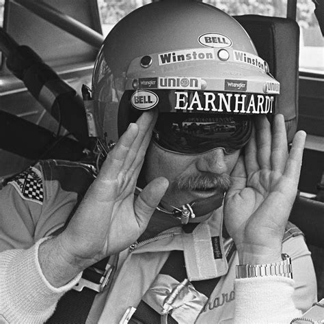 Dale Earnhardt Communicates With His Pit Crew At Bristol Motor Speedway