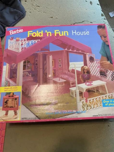 Barbie Fold ‘n Fun House Vintage 1992 Mattel W Box And Instructions Incomplete 8999 Picclick
