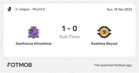Sanfrecce Hiroshima vs Kashiwa Reysol - live score, predicted lineups