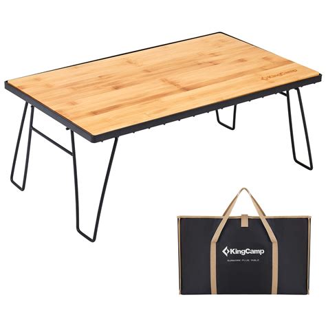 Buy Kingcamp Folding Bamboo Table Portable Picnic Camping Table With