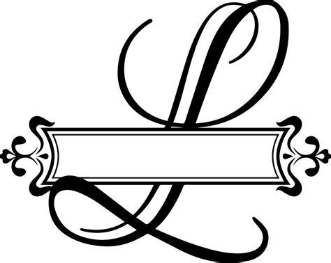 A Black And White Image Of The Letter E With An Ornament Around It