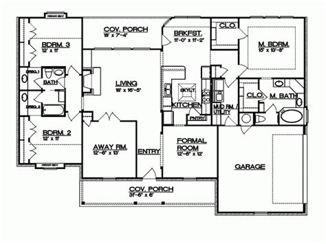 4 bedroom floor plans ranch house love this simple no. The 23 Best Split Bedroom Floor Plans - House Plans
