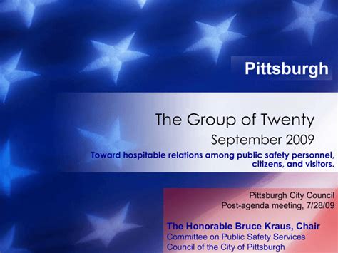 The Group Of Twenty Pittsburgh 924 9252009