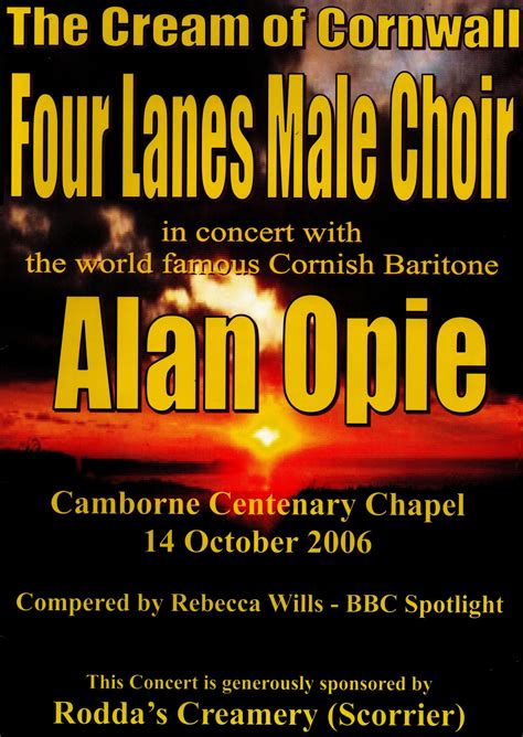 Four Lanes Male Voice Choir Cornish National Music Archive