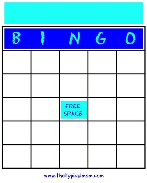 Bingo Card Template Blank All Are Here