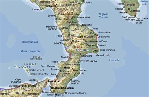 A Detailed Map Of Calabria Italy Calabria Italy Calabria Italy Map