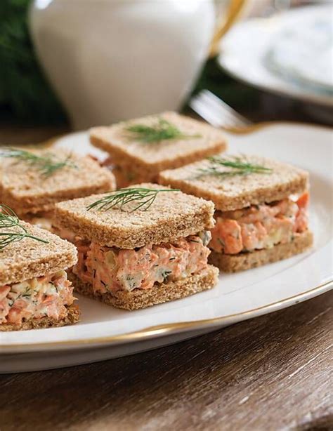 Salmon Salad Tea Sandwiches TeaTime Magazine Recipe Tea Party