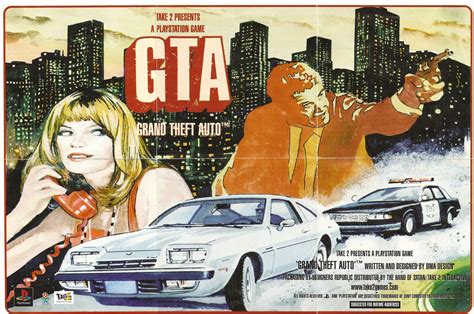 Original Poster For Grand Theft Auto 1 Gta
