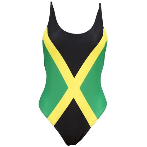 free shipping sexy caribbean jamaica flag one piece swimsuit swimwear size m l xl xxl body suits