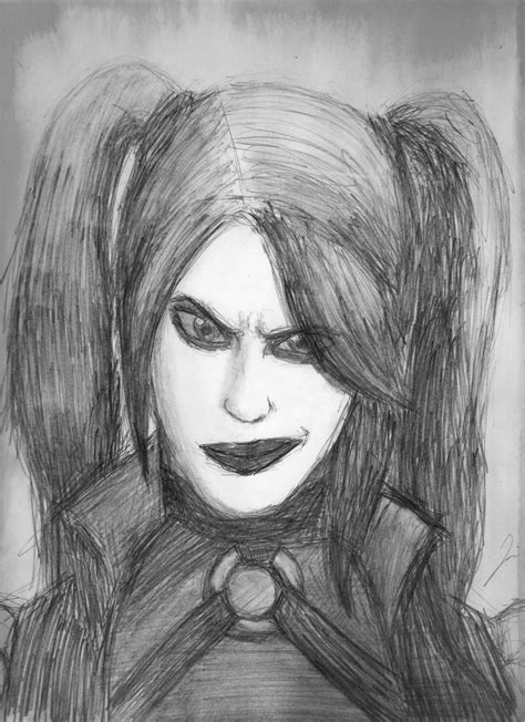 Harley Quinn Black And White By Bonehand8 On Deviantart