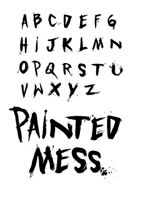 Painted Mess Fonts By Davidpaul1970 On Deviantart Typeface Font Logo