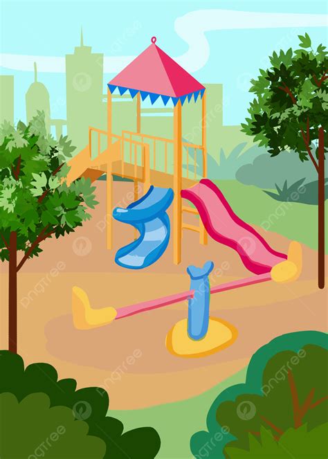 Playground Slide Background Playground Slide School Background Image