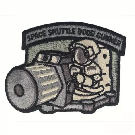 Mil Spec Monkey Tactical Patch With Velcro Shuttle Door Gunner