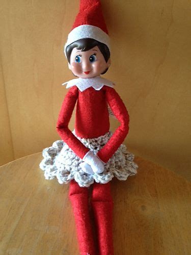 Ruffled Trim Elf On The Shelf Skirt Pattern By Chains And Loops Crochet Knit And Crochet Elf