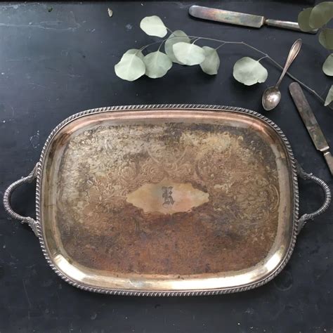 Vintage Silverplate Butlers Tray Sheffield Silver