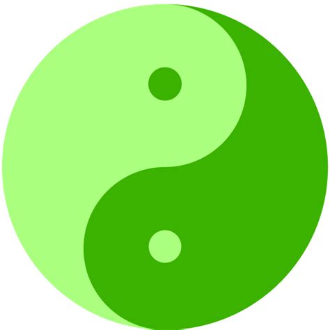 Green Yin And Yang Free Svg