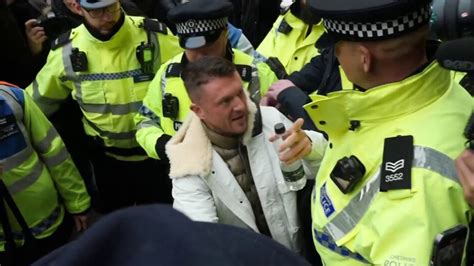 Tommy Robinson Has Been Arrested At The Antisemitism Protest In Central London News Uk Video