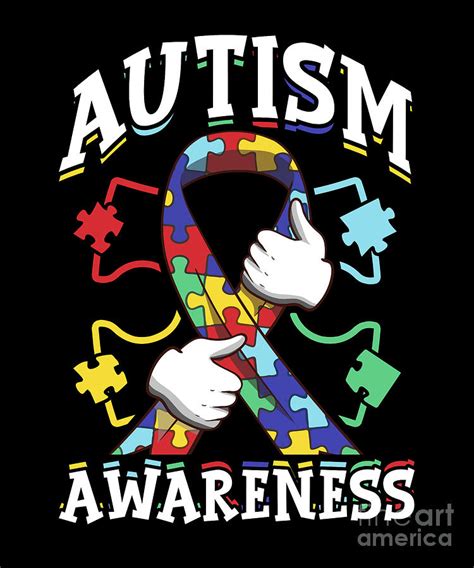 Autism Awareness Ribbon Autism Awareness Supporter Digital Art By The