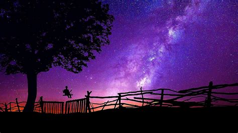Purple Night Sky Wallpaper Lodge State