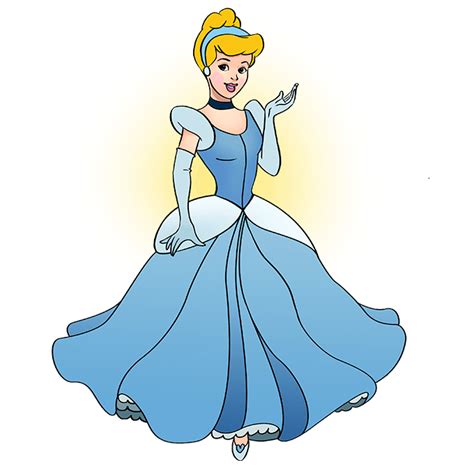 When you get the length right in relation to the rest of the body, darken the line. How to Draw Cinderella - Really Easy Drawing Tutorial