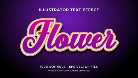 Premium Vector Flower Text Effect