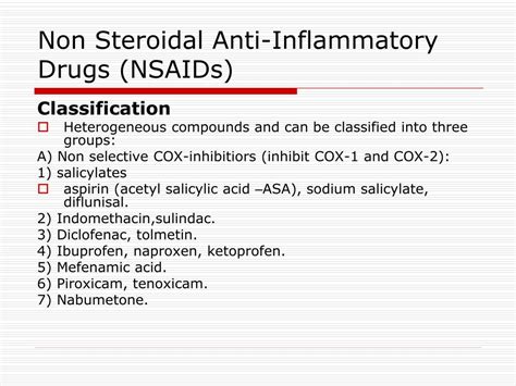 Ppt Non Steroidal Anti Inflammatory Drugs Nsaids Powerpoint