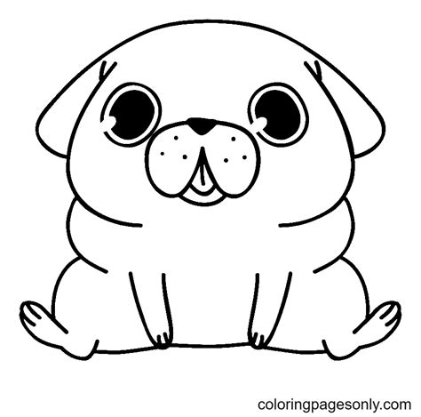 Dibujos De Pug Triste Para Colorear Para Colorear Pintar E Imprimir