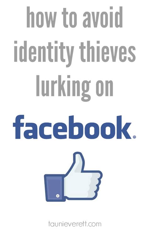 How To Avoid Identity Theft On Facebook Tauni Everett