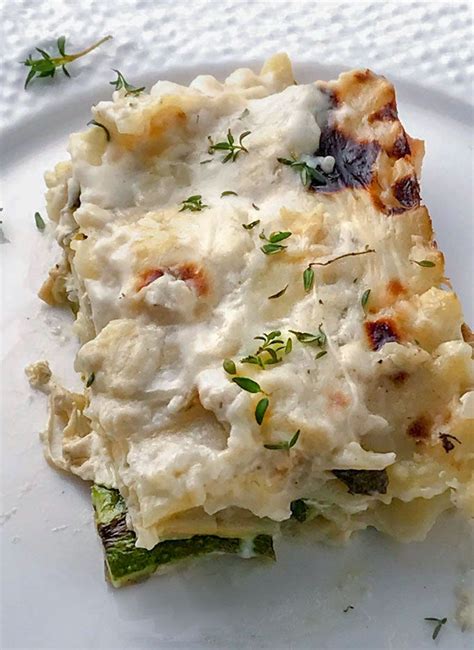 Vegetarian Lasagna With Zucchini Smoked Mozzarella And Béchamel