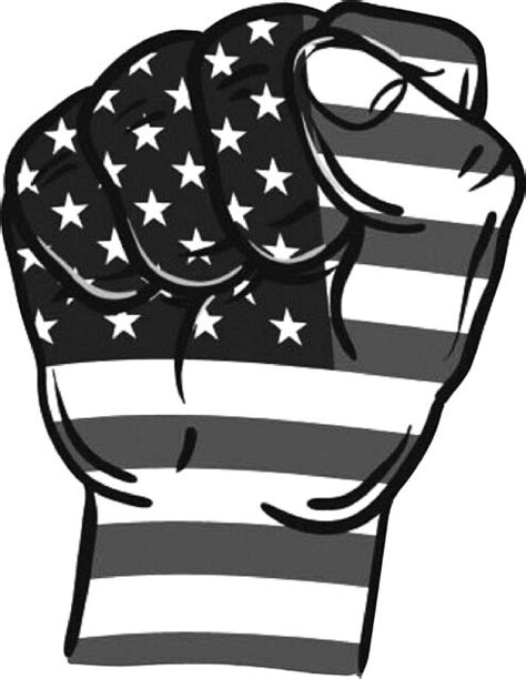 Usa Flag Fist Us Sticker Decal United States Black Flag Fist Protest