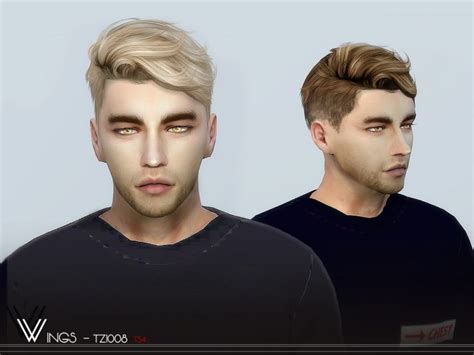 Male Hair Tz1008 By Wingssims Liquid Sims