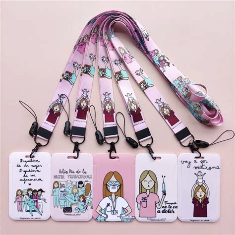 Nurse Doctor Lanyard Id Card Holder Lanyard Girls Credential Holders Neck Straps Women Badge