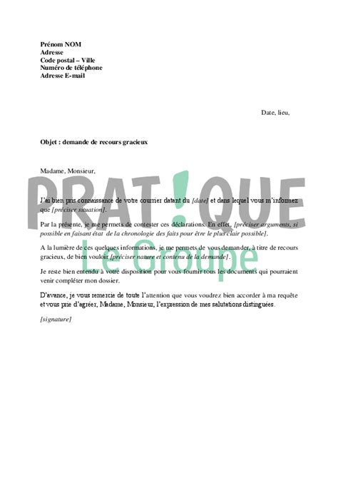 Lettre Impot Demande De Remise Gracieuse