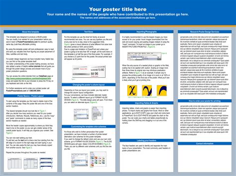 No powerpoint or google slides required. CE Event: 7 Tips for Creating a Conference Poster - PTSA