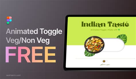 Animated Toggle Interaction For Food Vegnon Veg Figma