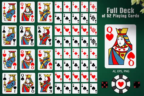 Full Deck Of 52 Playing Cards Graphic By Pixaroma · Creative Fabrica