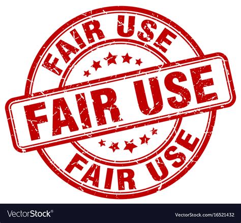 Fair Use Red Grunge Stamp Royalty Free Vector Image