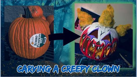Carving A Creepy Clown Pumpkin Transformation 🎃🍬 Youtube