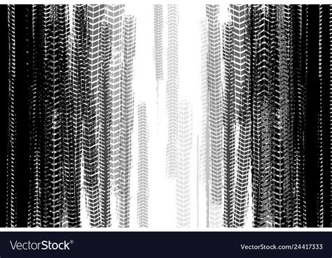 Grunge Tire Tracks Background Royalty Free Vector Image
