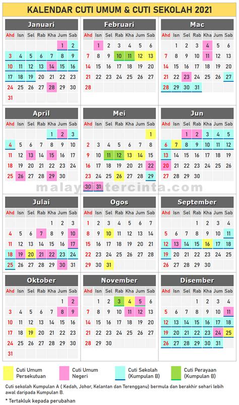 Kalendar Cuti 2020 Selangor Alanatarooliver
