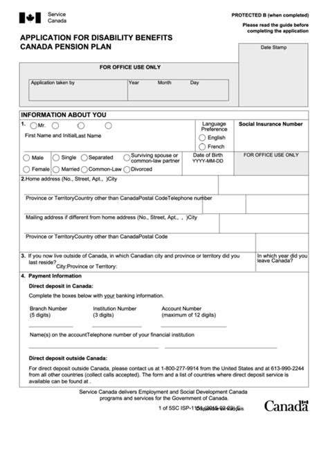 Fillable Form Sc Isp 1151 Application For Disability Benefits