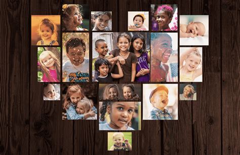 Heart Grid Photo Collage Template