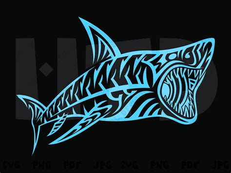 Shark Svg Tribal Shark Tribal Shark Svg Maori Shark Hawaii Etsy