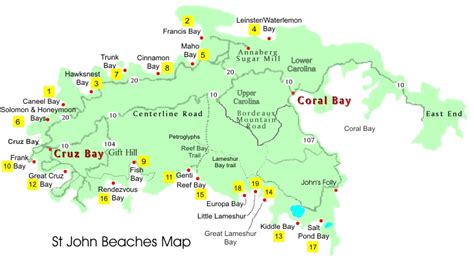 Best St John Usvi Beaches Map For Travel Planning