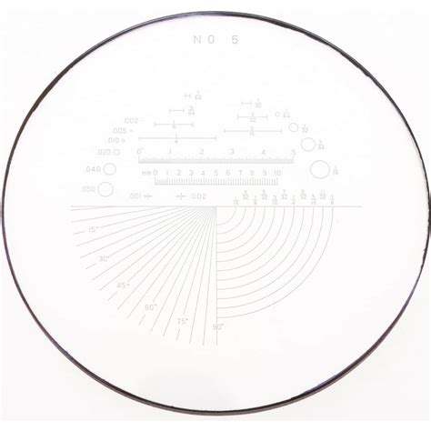 Spi 1 38 Inch Diameter Optical Comparator Chart And Reticle Msc