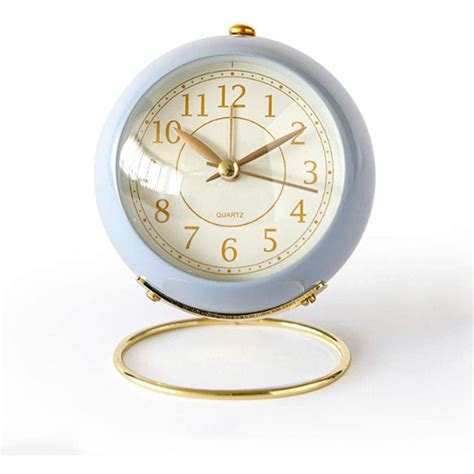 Saytay Small Table Clocks Classic Non Ticking Tabletop Alarm Clock