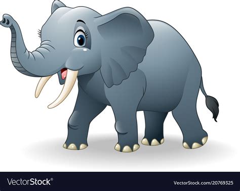 Cartoon Happy Elephant Stock Vector Royalty Free 215708020 1c8