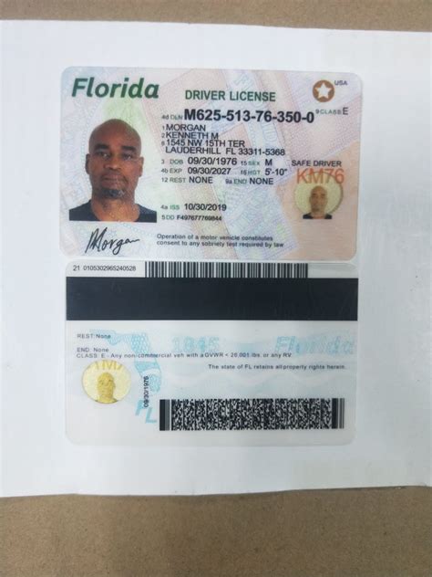 Florida Driving License Template