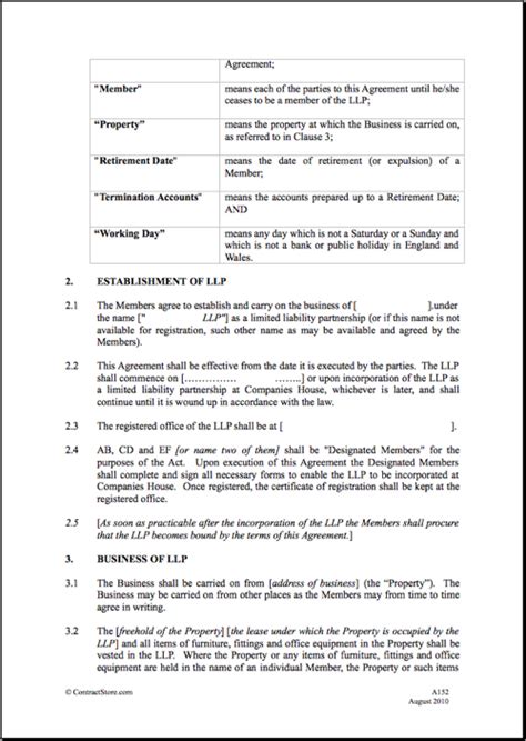 Limited Partnership Agreement Form Free Printable Documents